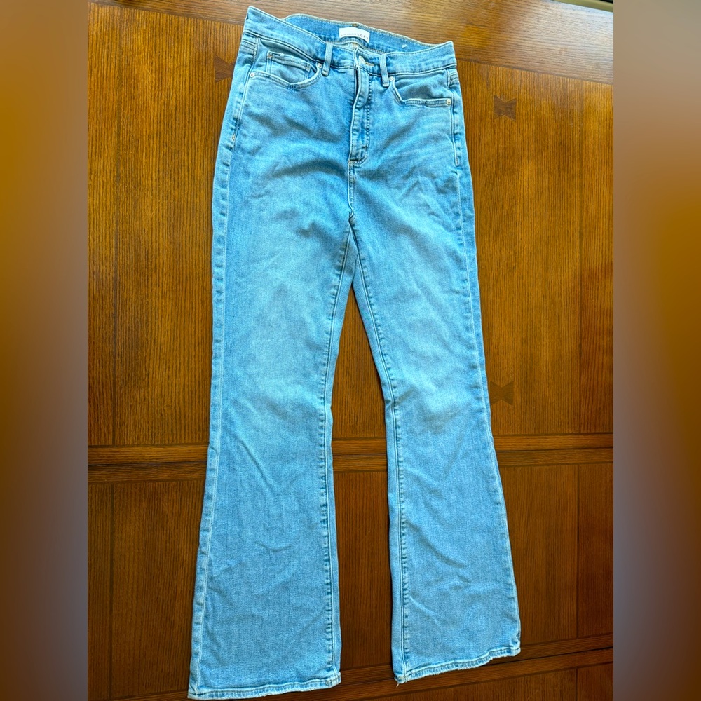 LOFT Classic Blue Women's Jeans Mini Flare/Bootcut